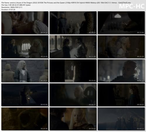 House of the Dragon S01E06 2160p HDR10 DV Hybrid HMAX Webrip x265 10bit EAC3 5 1 Atmos - Goki TAoE