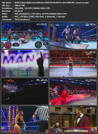 WWE Friday Night SmackDown 2022.09.02 HDTV x264-NWCHD