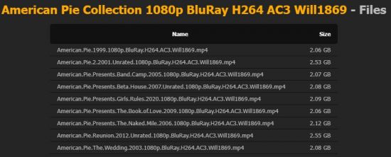 American Pie Collection 1080p BluRay H264 AC3-Will1869