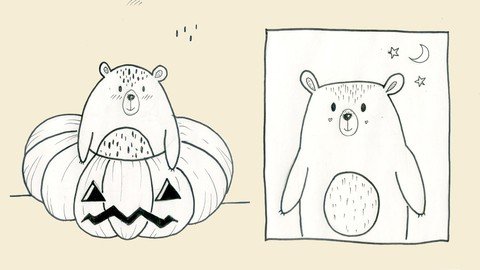 Nursery Woodland Bear Drawing Course [Easy/Beginnerfriendly]