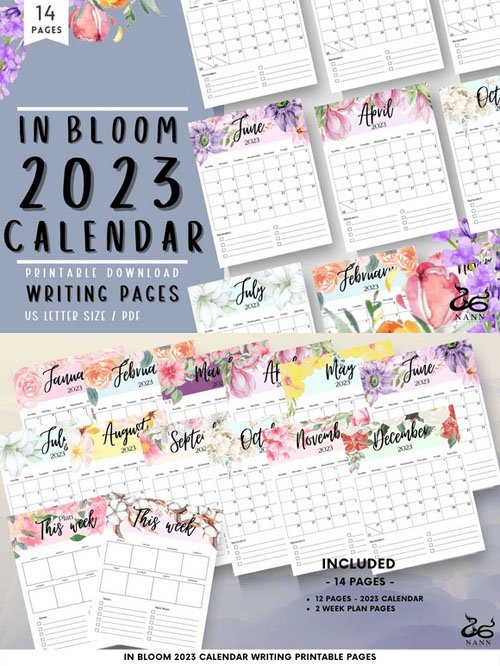 The Bloom 2023 Calendar Printable Template [US Letter] SoftArchive