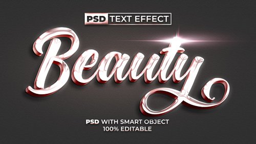 Beauty text effect style editable text effect