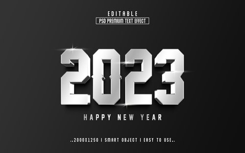 2023 new year vol 2 - editable text effect, font style