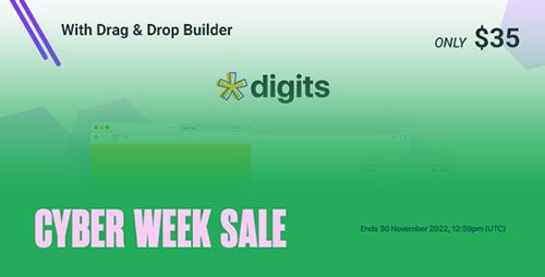 CodeCanyon - Digits v7.9.4 - WordPress Mobile Number Signup and Login - 19801105 - NULLED + Digits Add-Ons