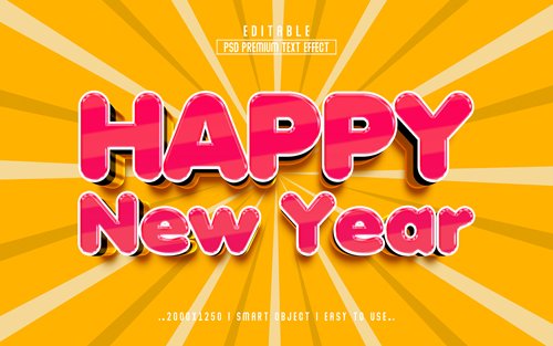2023 new year vol 7 - editable text effect, font style