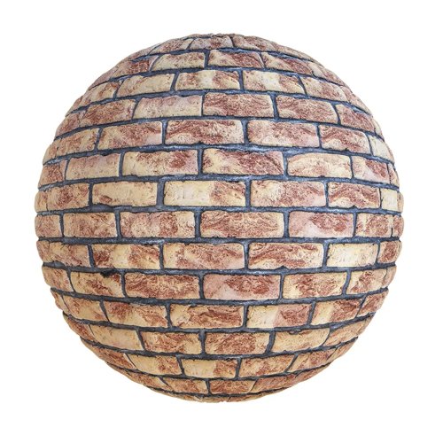 Orange Brick Wall PBR Texture