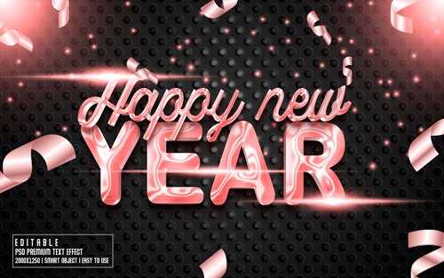 2023 new year vol 13 - editable text effect, font style