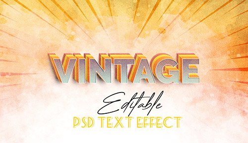 Vintage style psd text effect