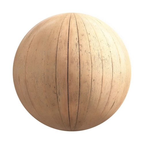 Orange Painted Wooden Planks PBR Texture