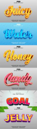 Psd style text effect editable set vol 3