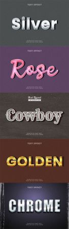 Psd style text effect editable set vol 8