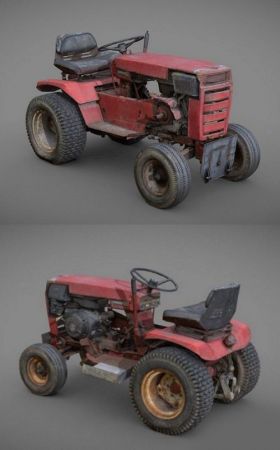 Vintage Garden Tractor PBR