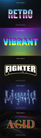 Psd style text effect editable set vol 9