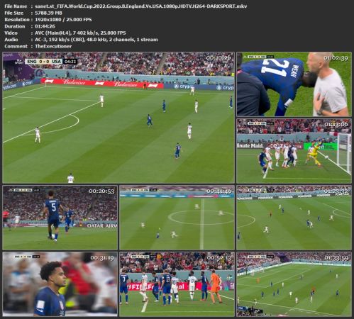 FIFA World Cup 2022 Group B England Vs USA 1080p HDTV H264-DARKSPORT