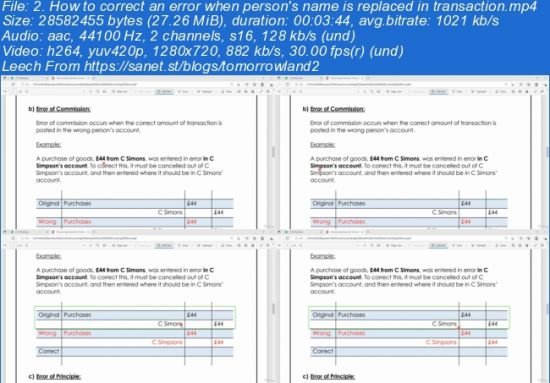 Learn Correction Of Errors in Bookkeeping Accounting
