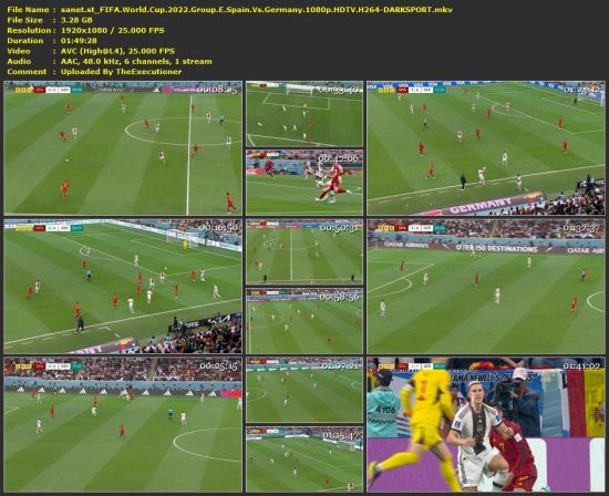 FIFA World Cup 2022 Group E Spain Vs Germany 1080p HDTV H264-DARKSPORT