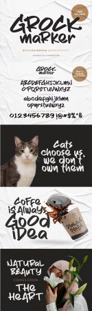 Grock Marker - Stylish Brush Marker Font