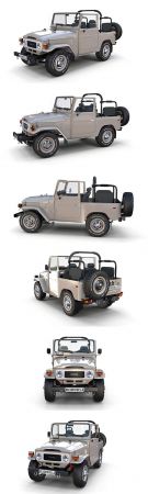 Toyota Land Cruiser FJ 40 Top Down with Interior
