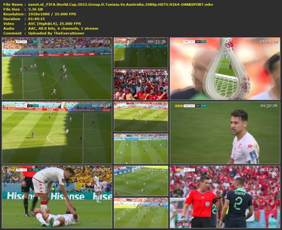 FIFA World Cup 2022 Group D Tunisia Vs Australia 1080p HDTV H264-DARKSPORT