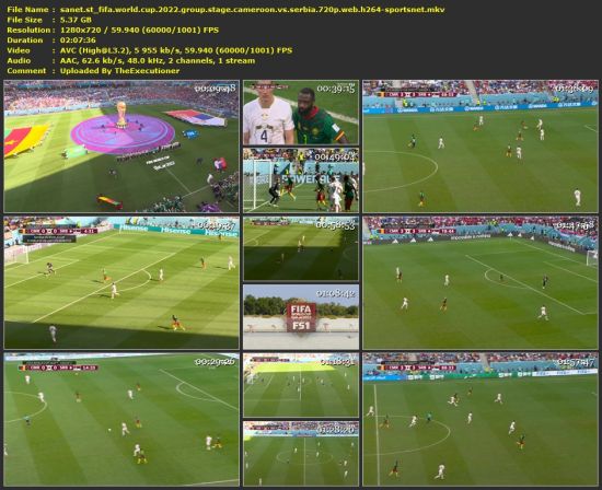FIFA World Cup 2022 Group Stage Cameroon Vs Serbia 720p WEB H264-SPORTSNET