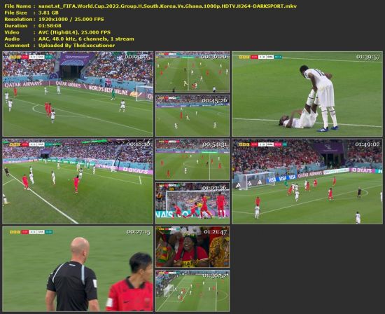 FIFA World Cup 2022 Group H South Korea Vs Ghana 1080p HDTV H264-DARKSPORT