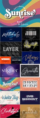 15 fonts exclusive set vol 1