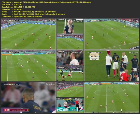 FIFA World Cup 2022 Group D France Vs Denmark HDTV h264-RBB