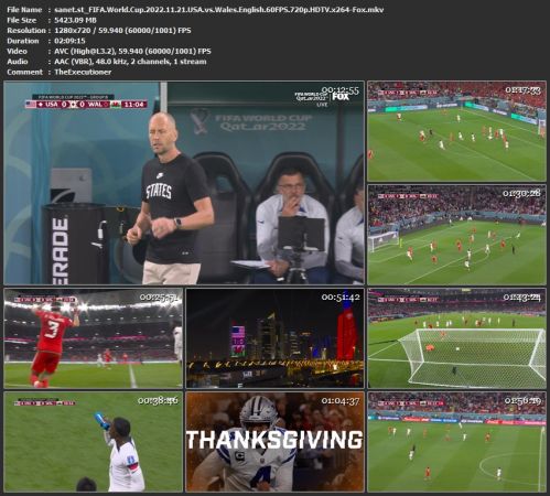 FIFA World Cup 2022 11 21 USA vs Wales English 60FPS 720p HDTV x264-Fox