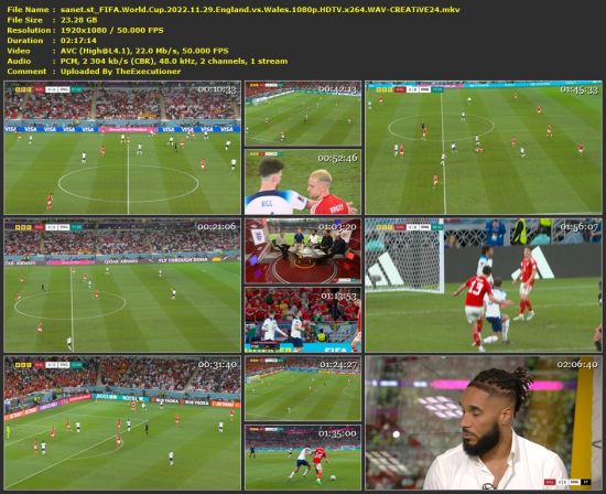 FIFA World Cup 2022 11 29 England vs Wales 1080p HDTV x264 WAV-CREATiVE24