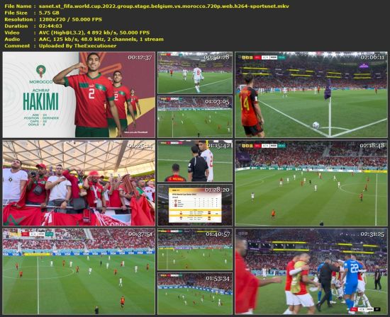 FIFA World Cup 2022 Group Stage Belgium Vs Morocco 720p WEB h264-SPORTSNET