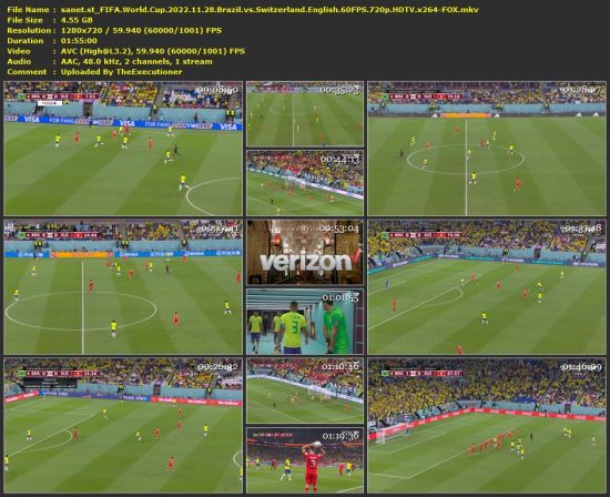 FIFA World Cup 2022 11 28 Brazil vs Switzerland English 60FPS 720p HDTV x264-FOX