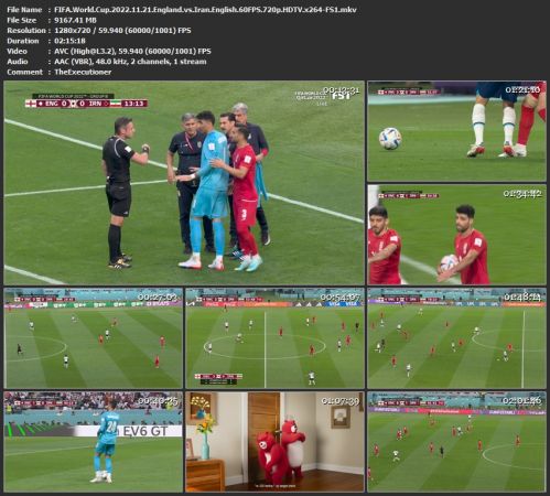 FIFA World Cup 2022 11 21 England vs Iran English 60FPS 720p HDTV x264-FS1