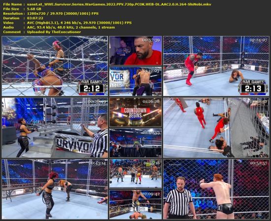 WWE Survivor Series WarGames 2022 PPV 720p PCOK WEB-DL AAC2 0 H 264-ShiNobi