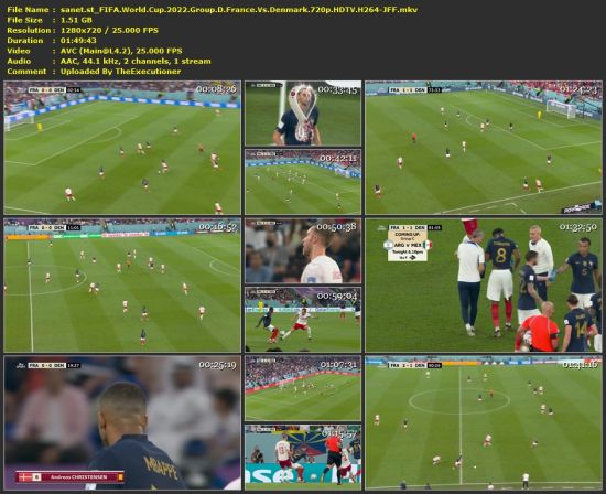FIFA World Cup 2022 Group D France Vs Denmark 720p HDTV H264-JFF