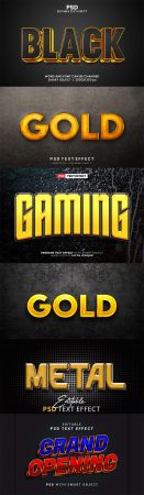 Psd style text effect editable set vol 2