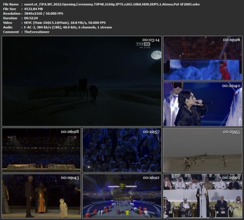 FIFA WC 2022 Opening Ceremony TVP4K 2160p IPTV x265 Pol-SF2005