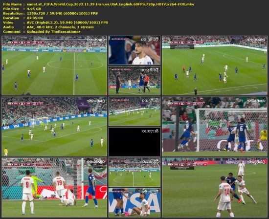 FIFA World Cup 2022 11 29 Iran vs USA English 60FPS 720p HDTV x264-FOX