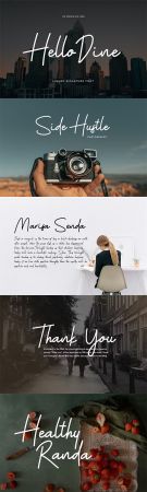 Hello Dine Font Signature