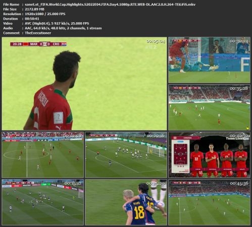 FIFA World Cup Highlights S2022E04 FIFA Day4 1080p RTE WEB-DL H 264-TEiLiFiS