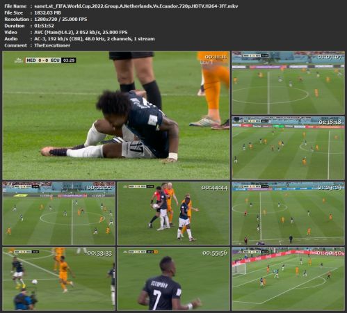 FIFA World Cup 2022 Group A Netherlands Vs Ecuador 720p HDTV H264-JFF