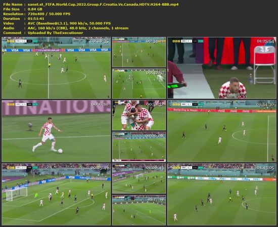FIFA World Cup 2022 Group F Croatia Vs Canada HDTV H264-RBB