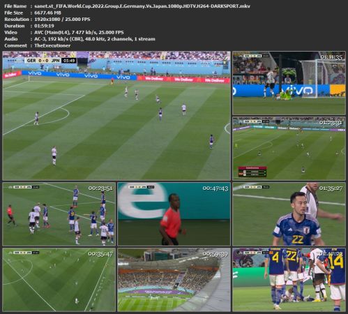 FIFA World Cup 2022 Group E Germany Vs Japan 1080p HDTV H264-DARKSPORT