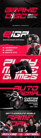 Brake Disc - Energetic Racing Font