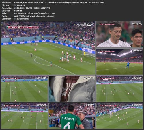 FIFA World Cup 2022 11 22 Mexico vs Poland English 60FPS 720p HDTV x264-FOX
