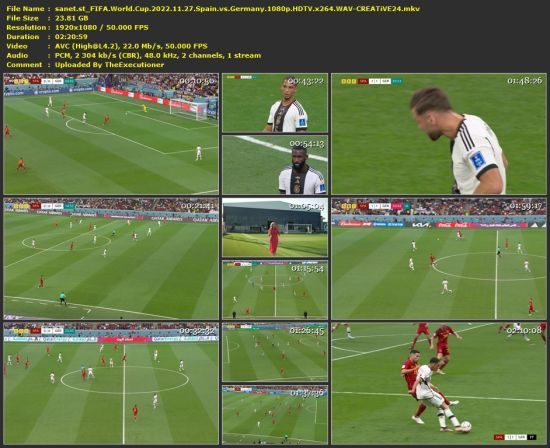 FIFA World Cup 2022 11 27 Spain vs Germany 1080p HDTV x264 WAV-CREATiVE24