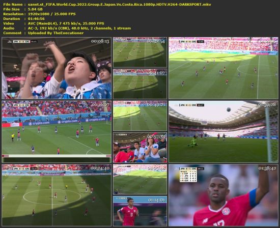 FIFA World Cup 2022 Group E Japan Vs Costa Rica 1080p HDTV H264-DARKSPORT