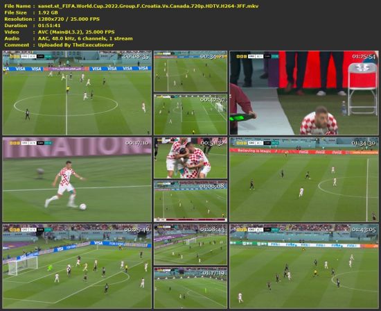 FIFA World Cup 2022 Group F Croatia Vs Canada 720p HDTV H264-JFF