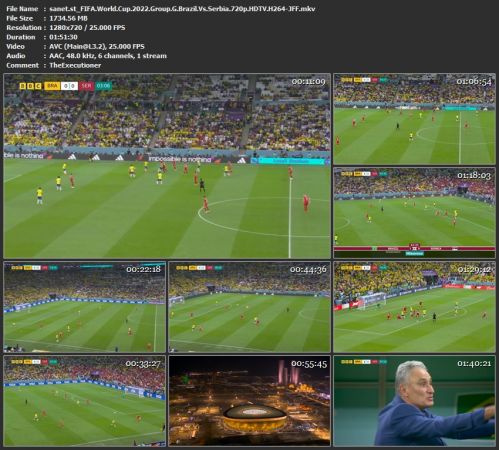FIFA World Cup 2022 Group G Brazil Vs Serbia 720p HDTV H264-JFF