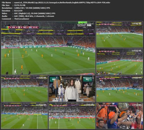 FIFA World Cup 2022 11 21 Senegal vs Netherlands English 60FPS 720p HDTV x264-FOX