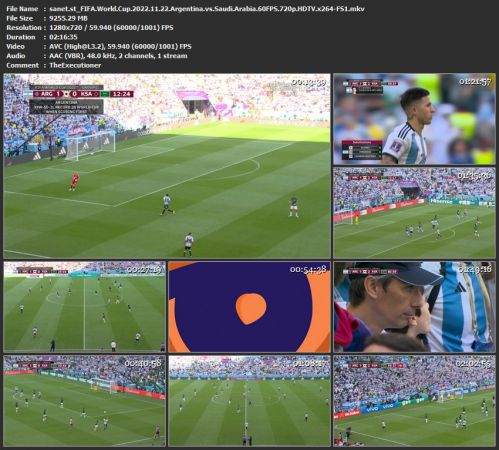 FIFA World Cup 2022 11 22 Argentina vs Saudi Arabia 60FPS 720p HDTV x264-FS1